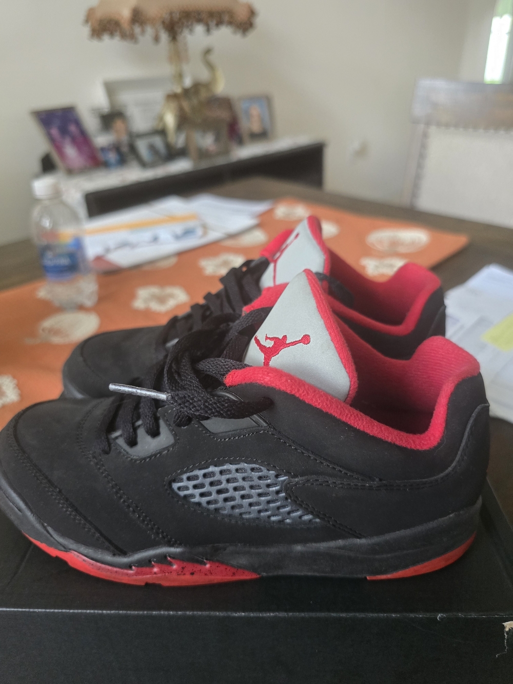 Nike Air Jordan Kids' Black and Pink and Black and red Basketball Shoes $125